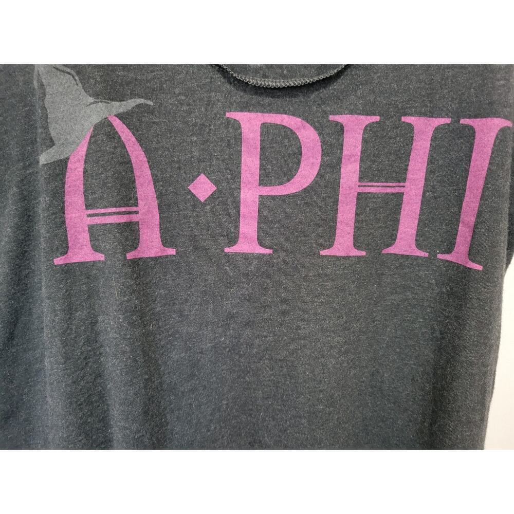 Next Level Apparel AΦΠ Alpha Phi Sorority Gray Graphic Racerback Tank Top Small - Picture 4 of 5